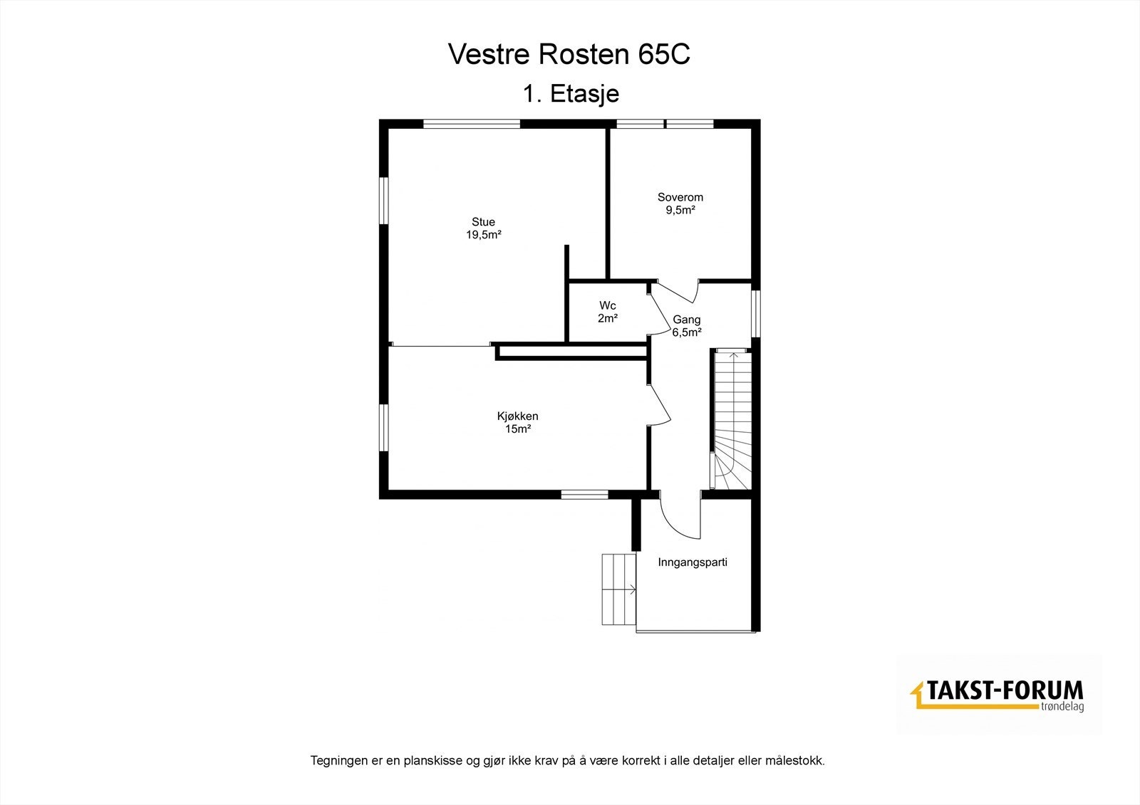 Planskisse første etasje Galleribilde