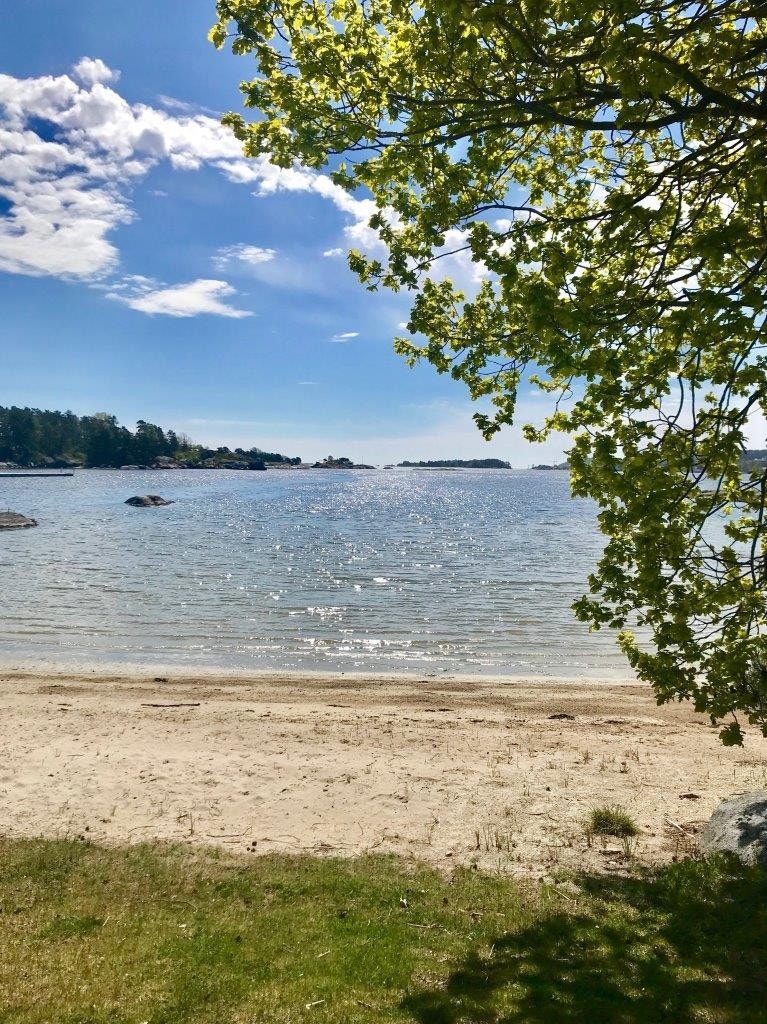 Villastranda - flott sydvendt allmenn strand Galleribilde