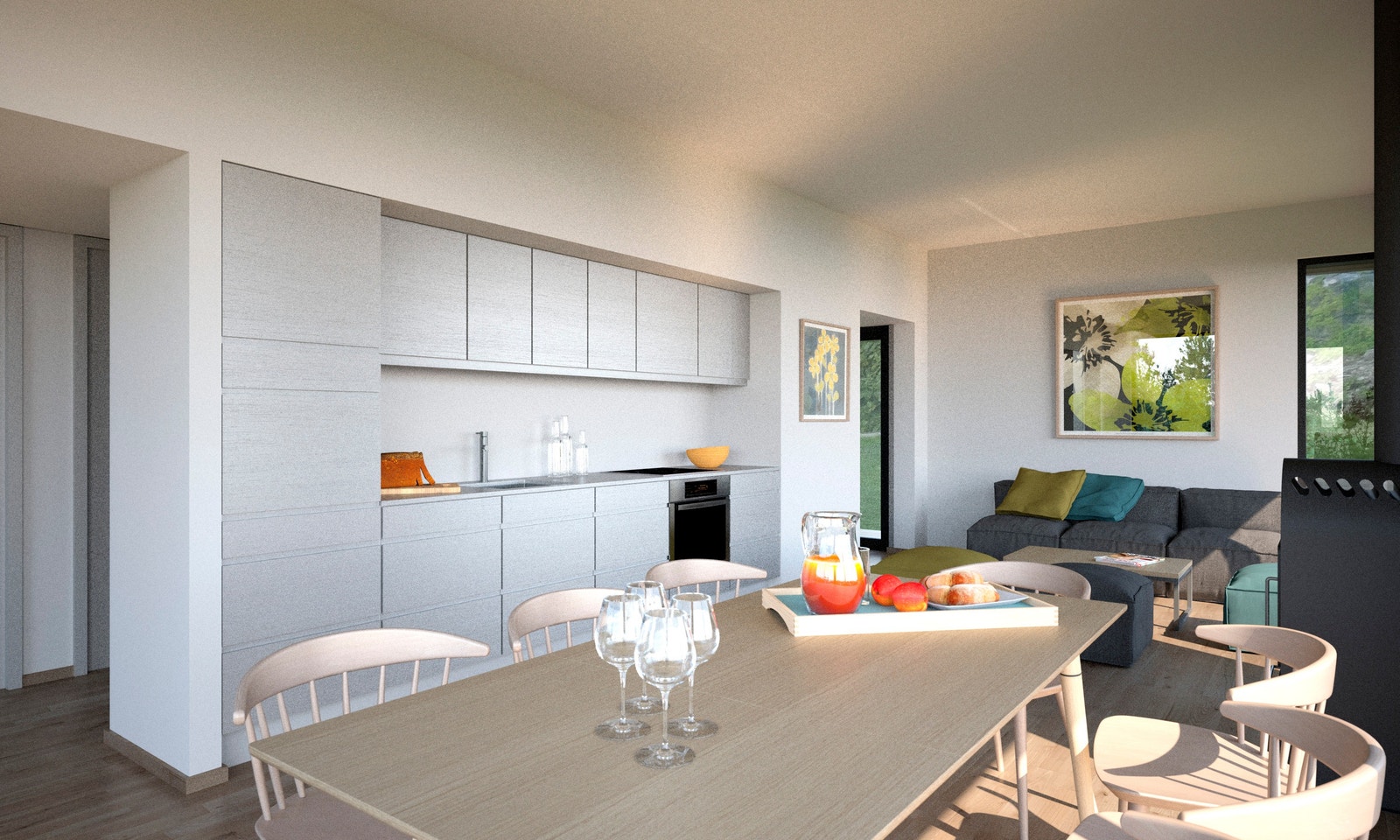 Illustrasjon kjøkken Galleribilde