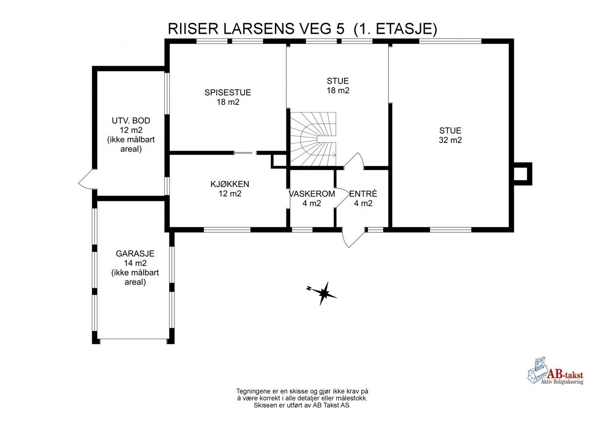Plantegning 1. etasje Galleribilde