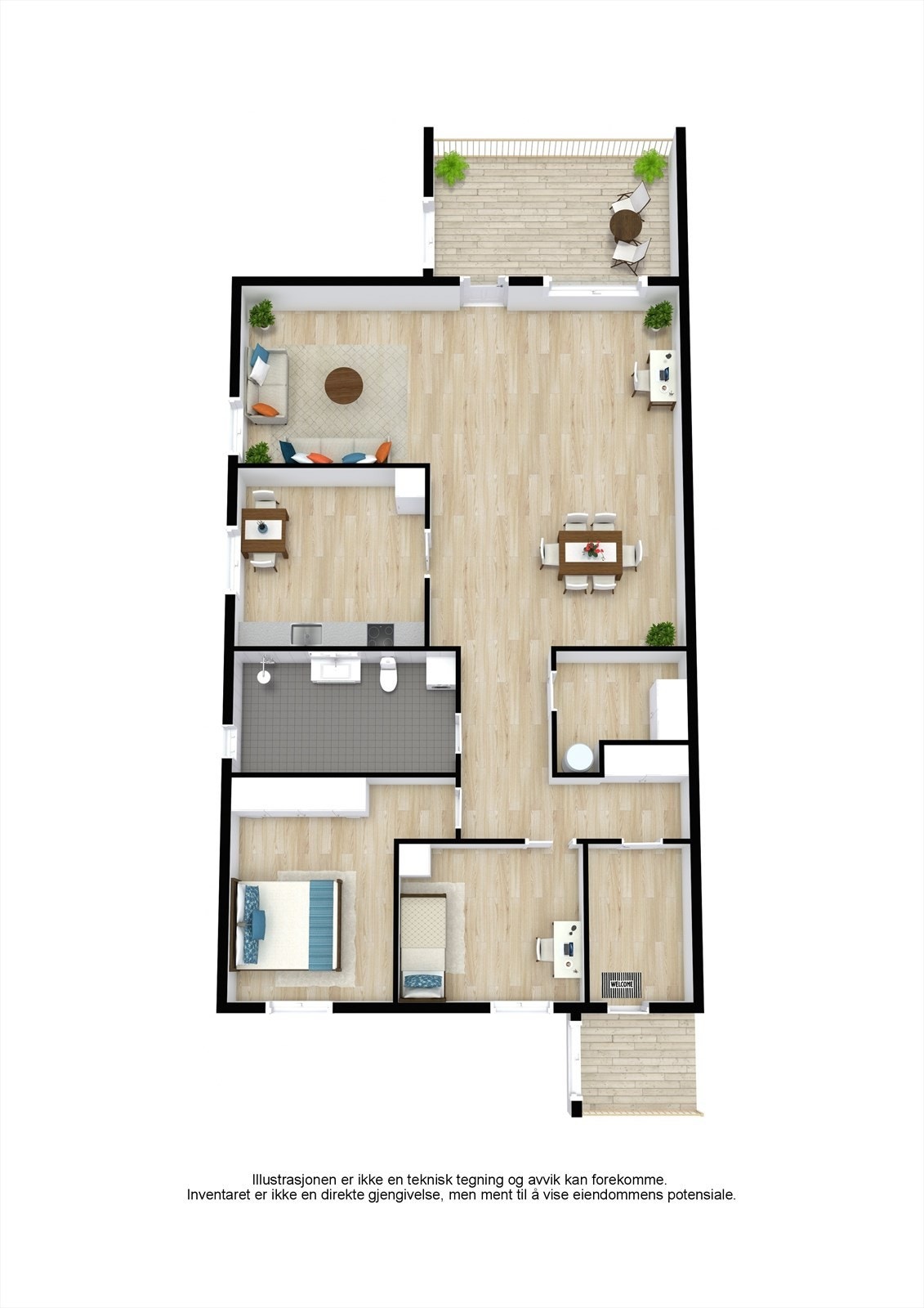 Plantegning 2. etasje Galleribilde