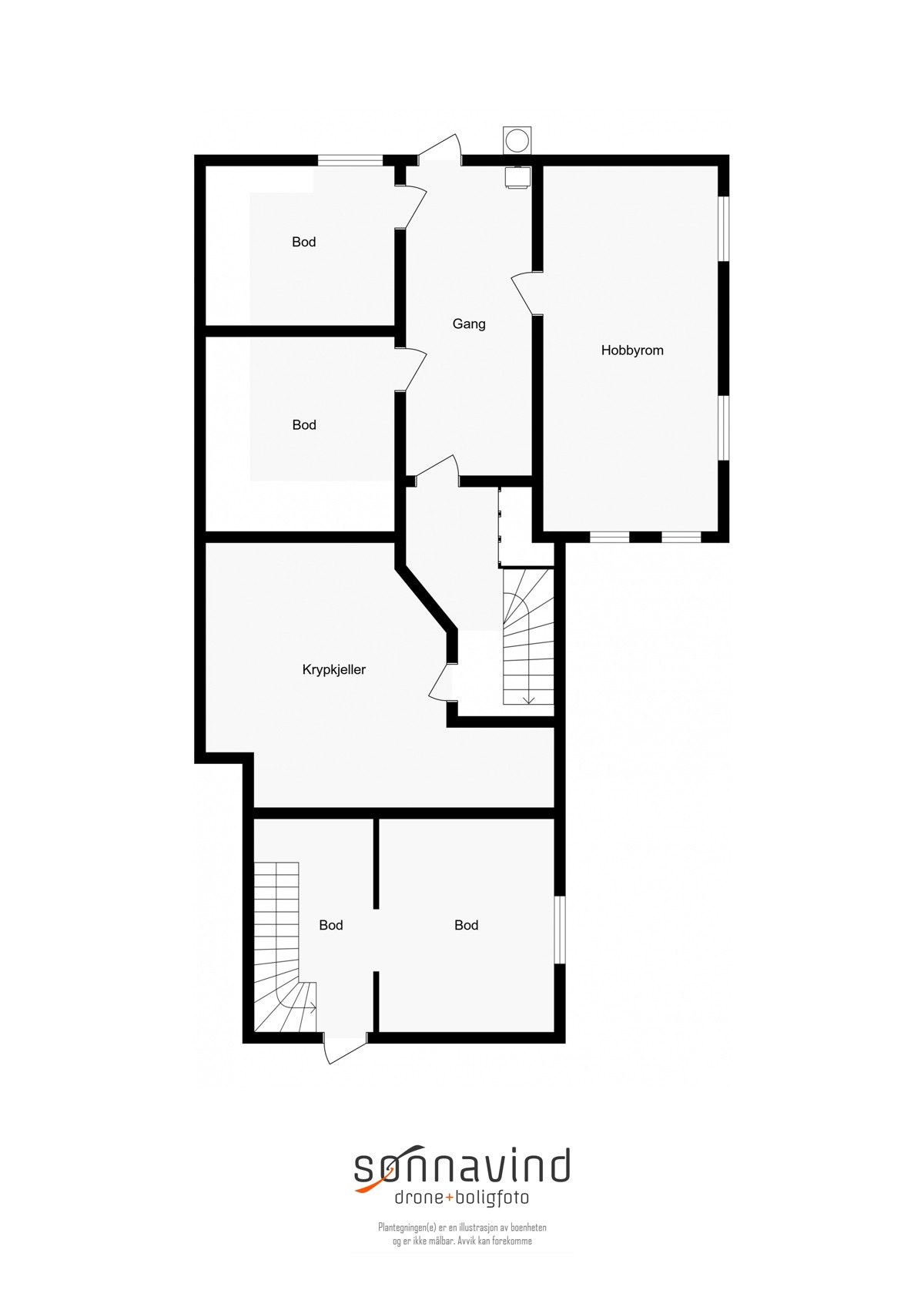 Plantegning underetasje Galleribilde