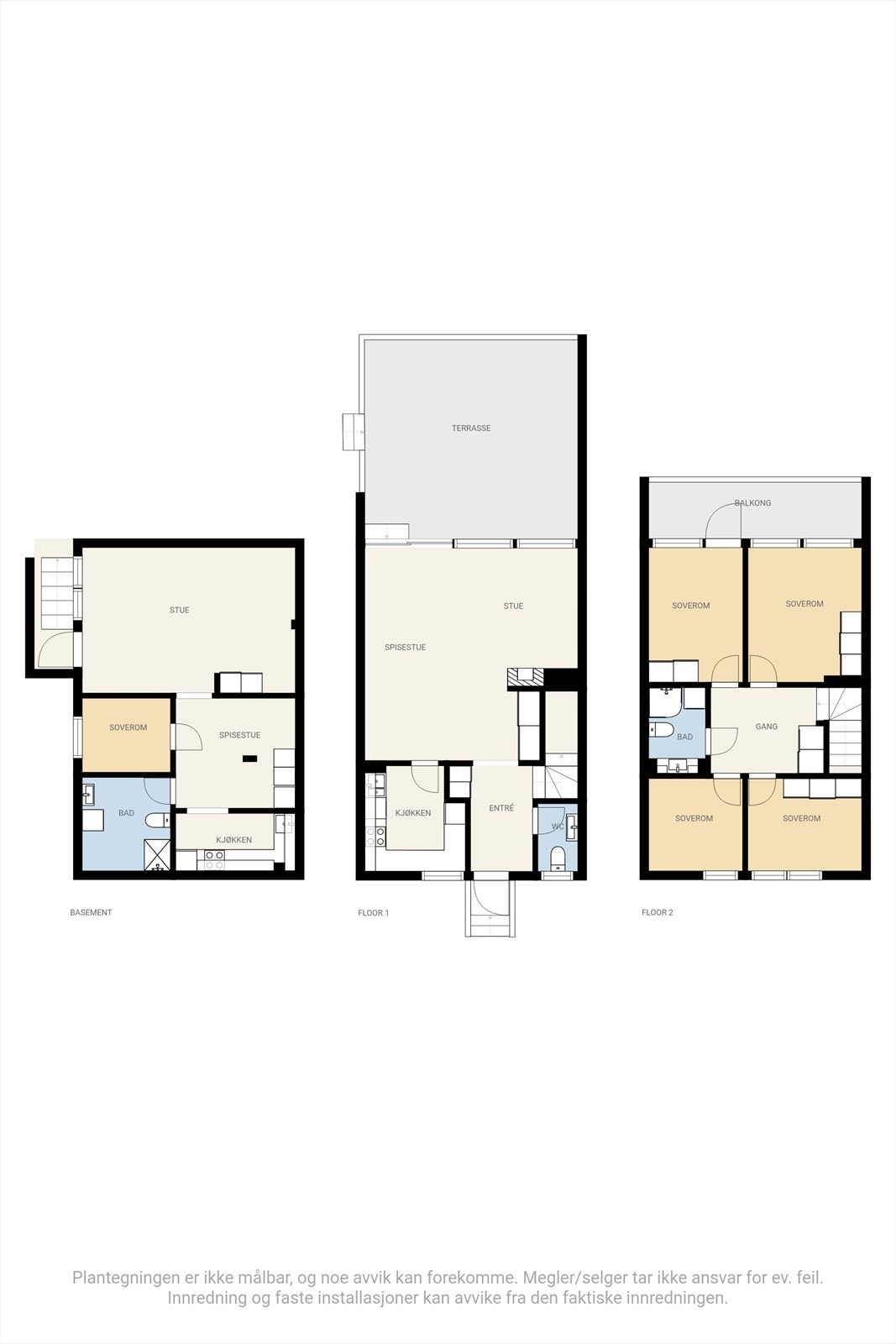 Arealeffektiv planløsning. Galleribilde