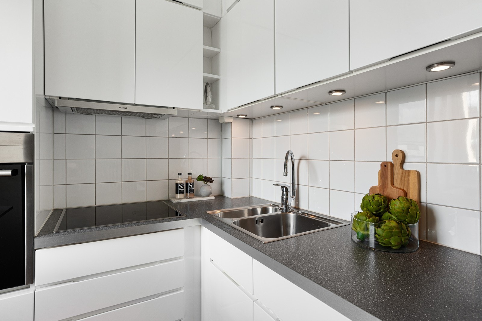 Et godt utnyttet kjøkken. Galleribilde