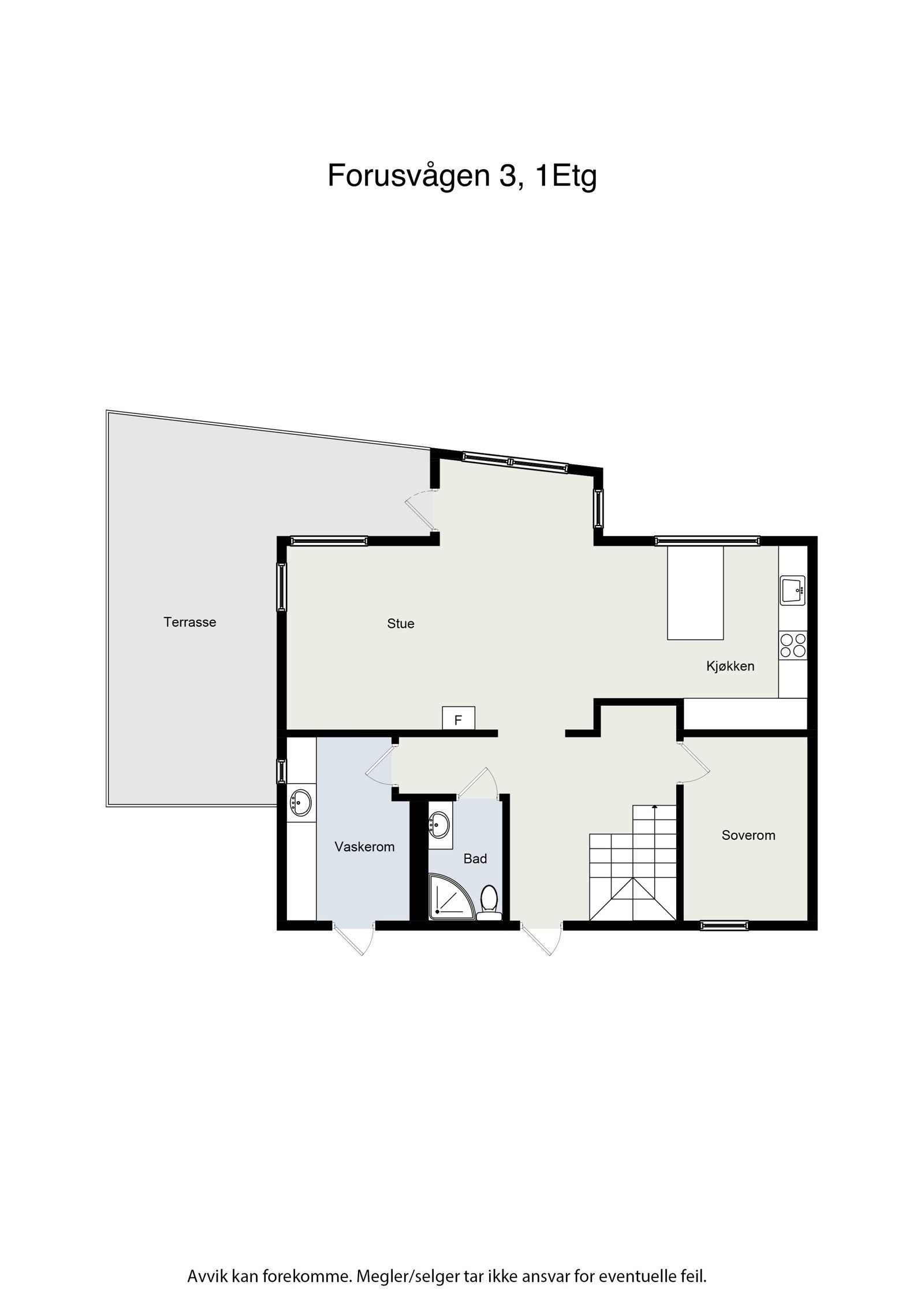 Plantegning - 1. etasje. Galleribilde