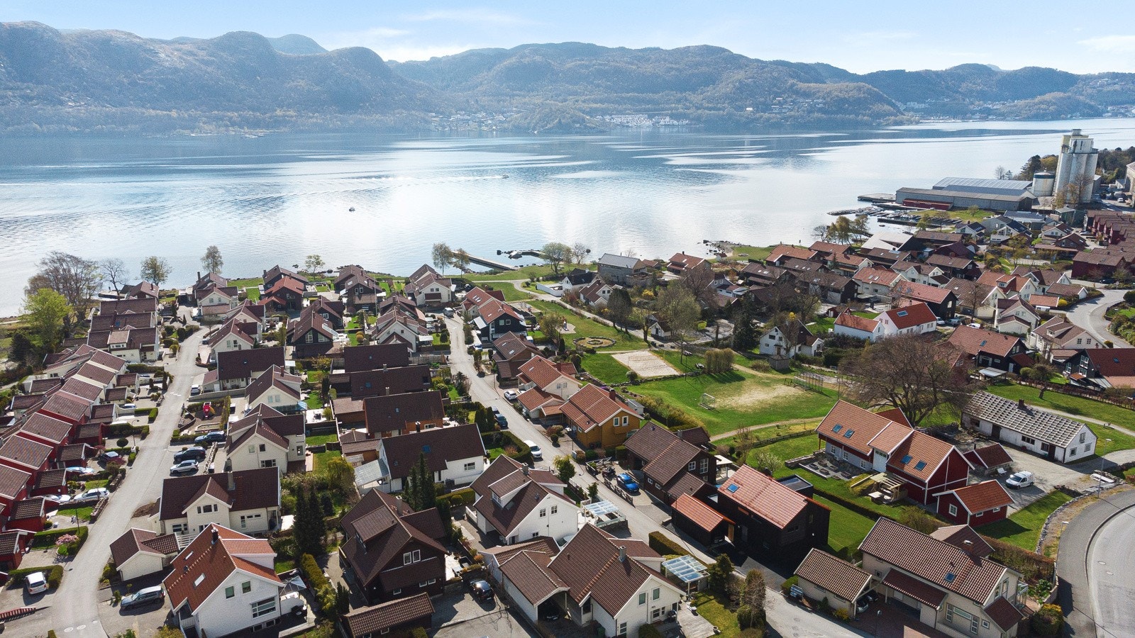 Området sett fra luften. Galleribilde