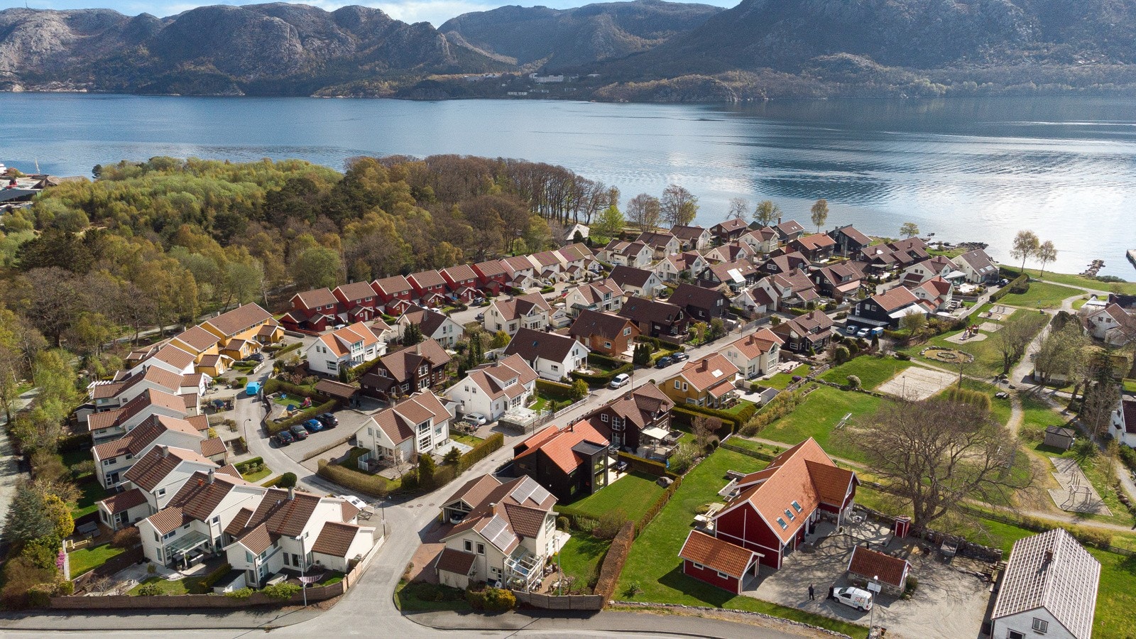 Området sett fra luften. Galleribilde