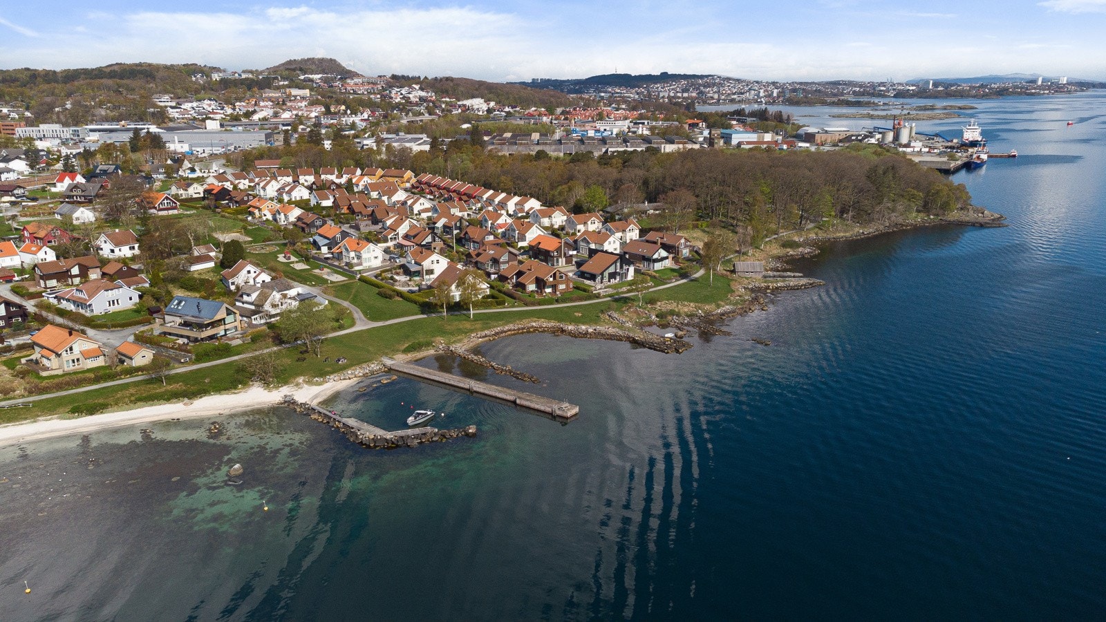 Området sett fra luften. Galleribilde