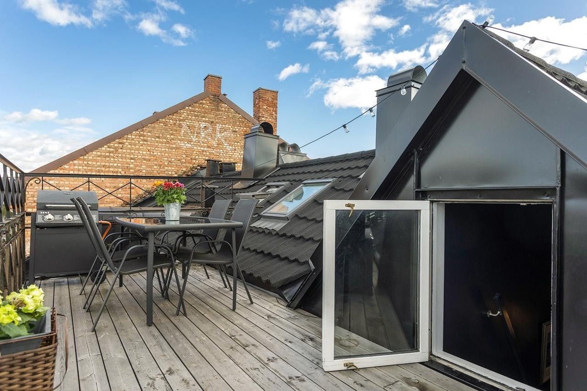 Virkelig en av få. Fantastisk takterrasse (15m2), og unik kvalitet på 2-roms leilighet i hjertet av Oslo. Galleribilde
