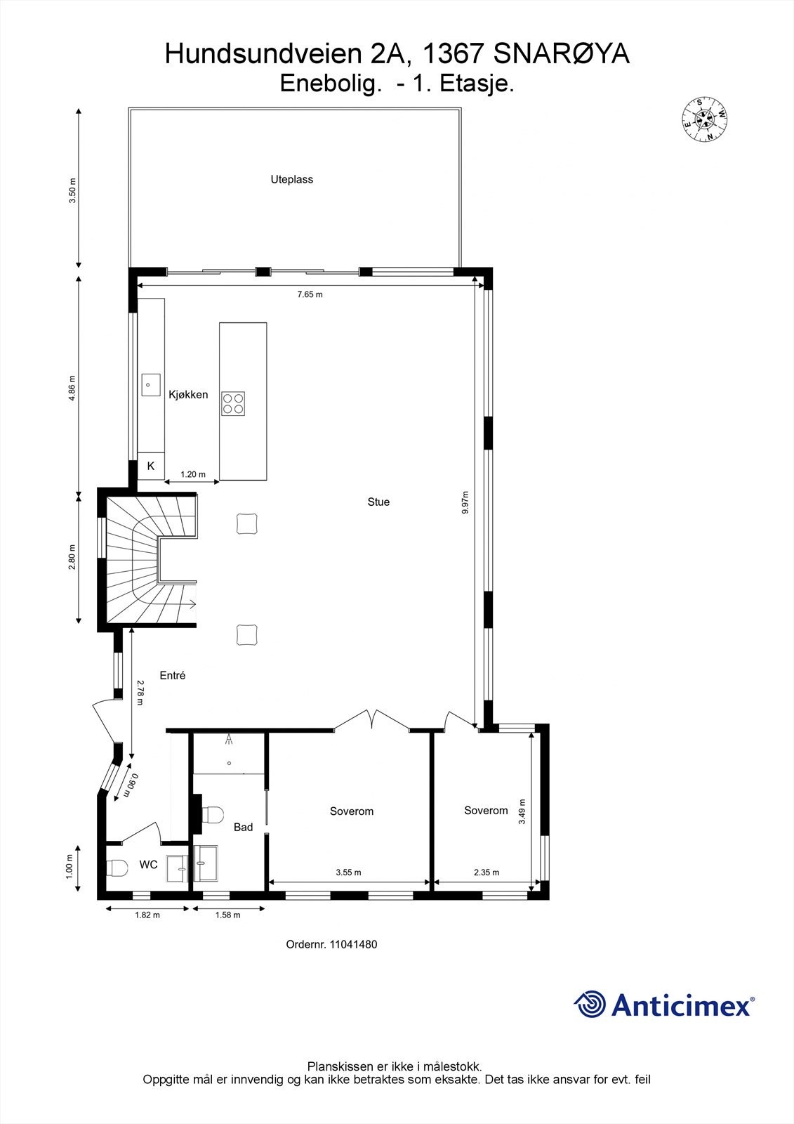 Plantegning 1. etasje. Galleribilde