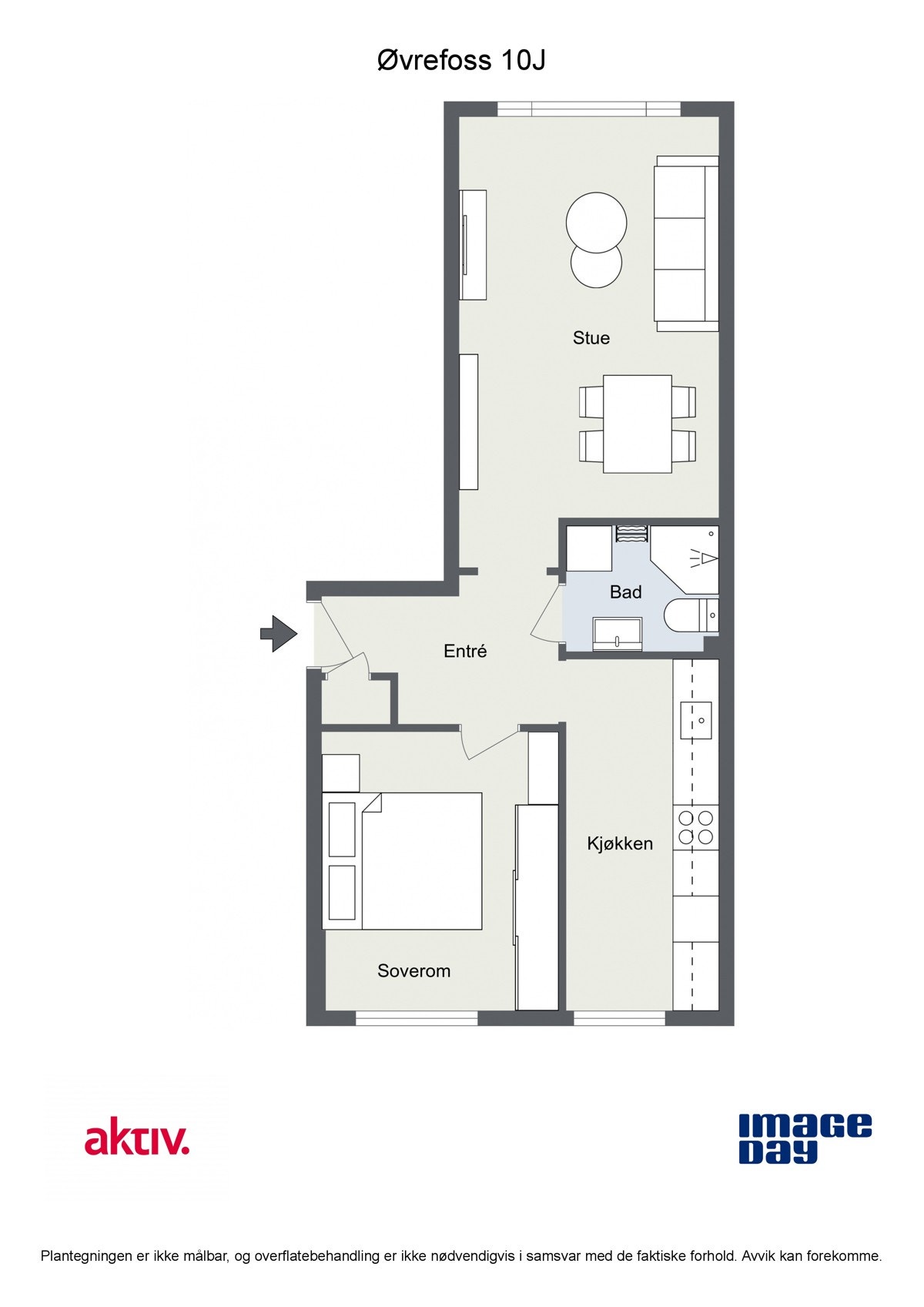 Vi starter med plantegningen, slik at du får orientert deg i boligen. Galleribilde