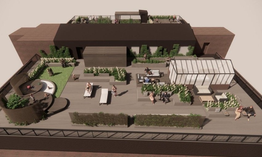 Borettslaget har planer om å rehabilitere takterrassene. Galleribilde