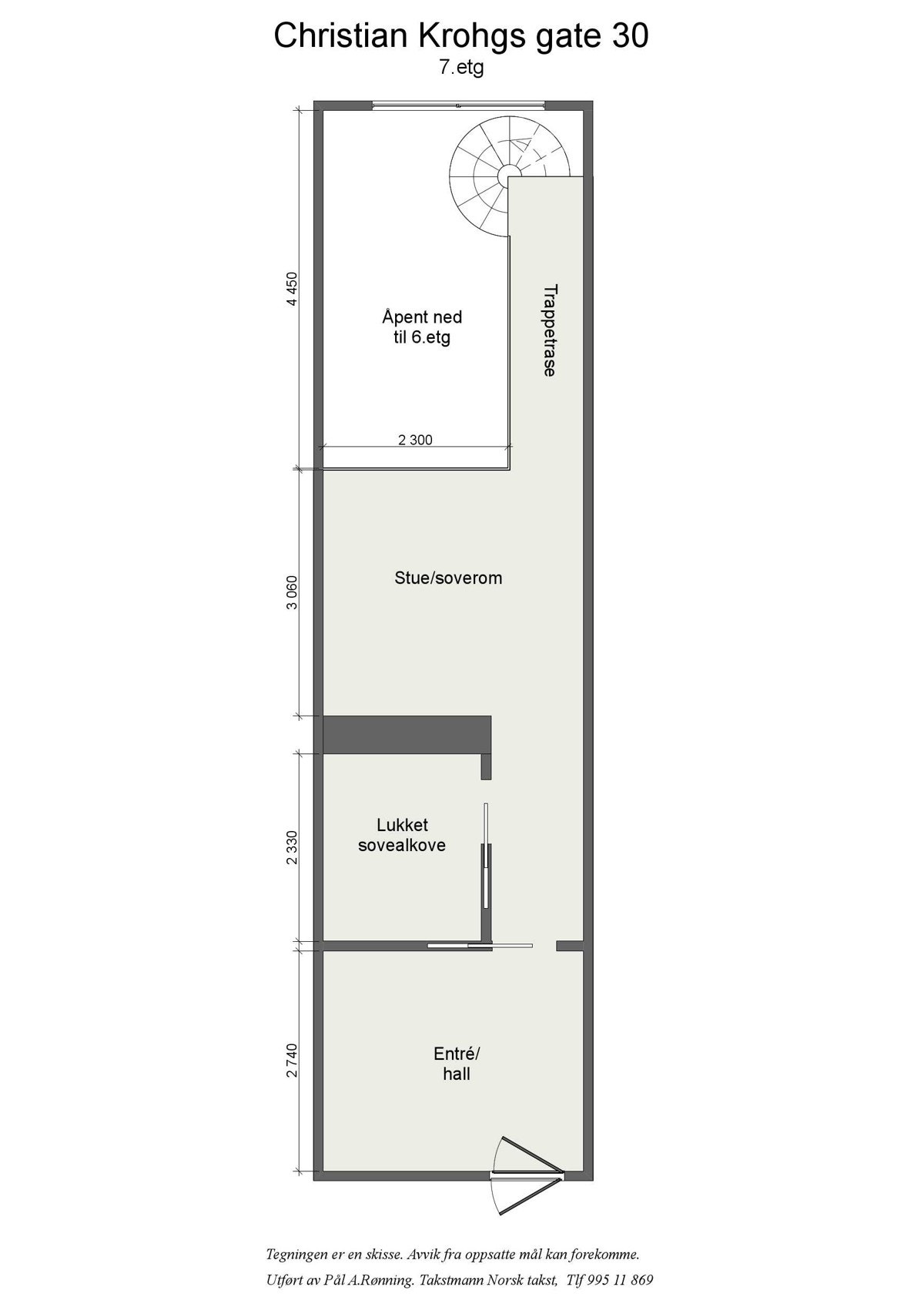 Plantegning for 7. etasje. Galleribilde