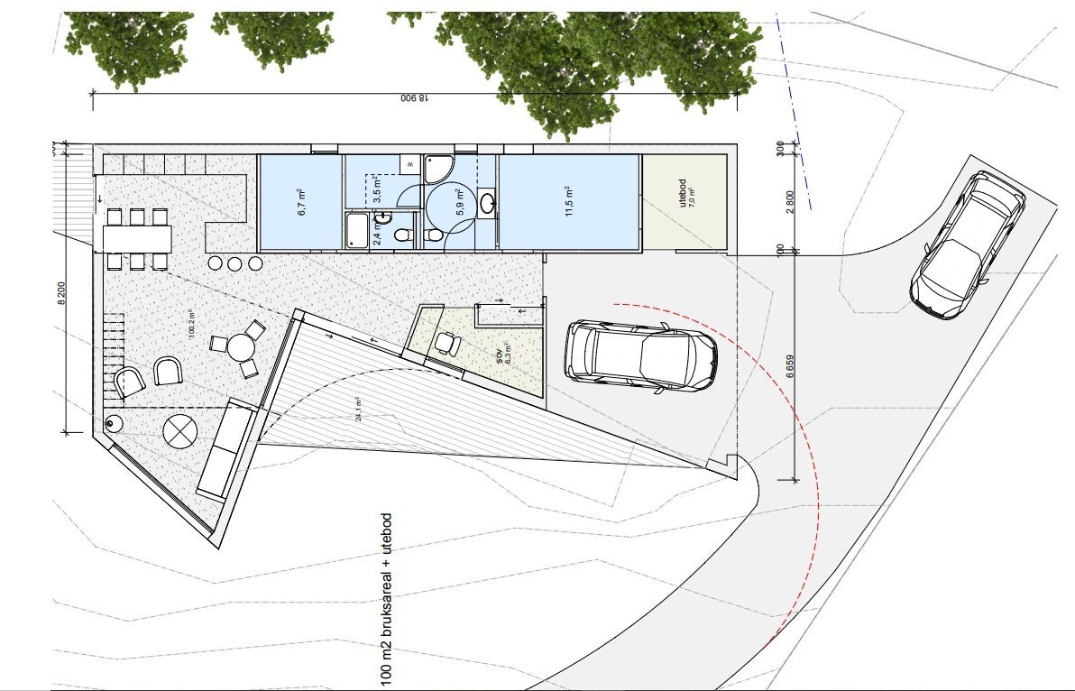 Planteikning Vigor Panorama. Plan for tomt 16 (b.nr. 212)
Tomt 14 og 15 er planlagt speilvendt. Galleribilde