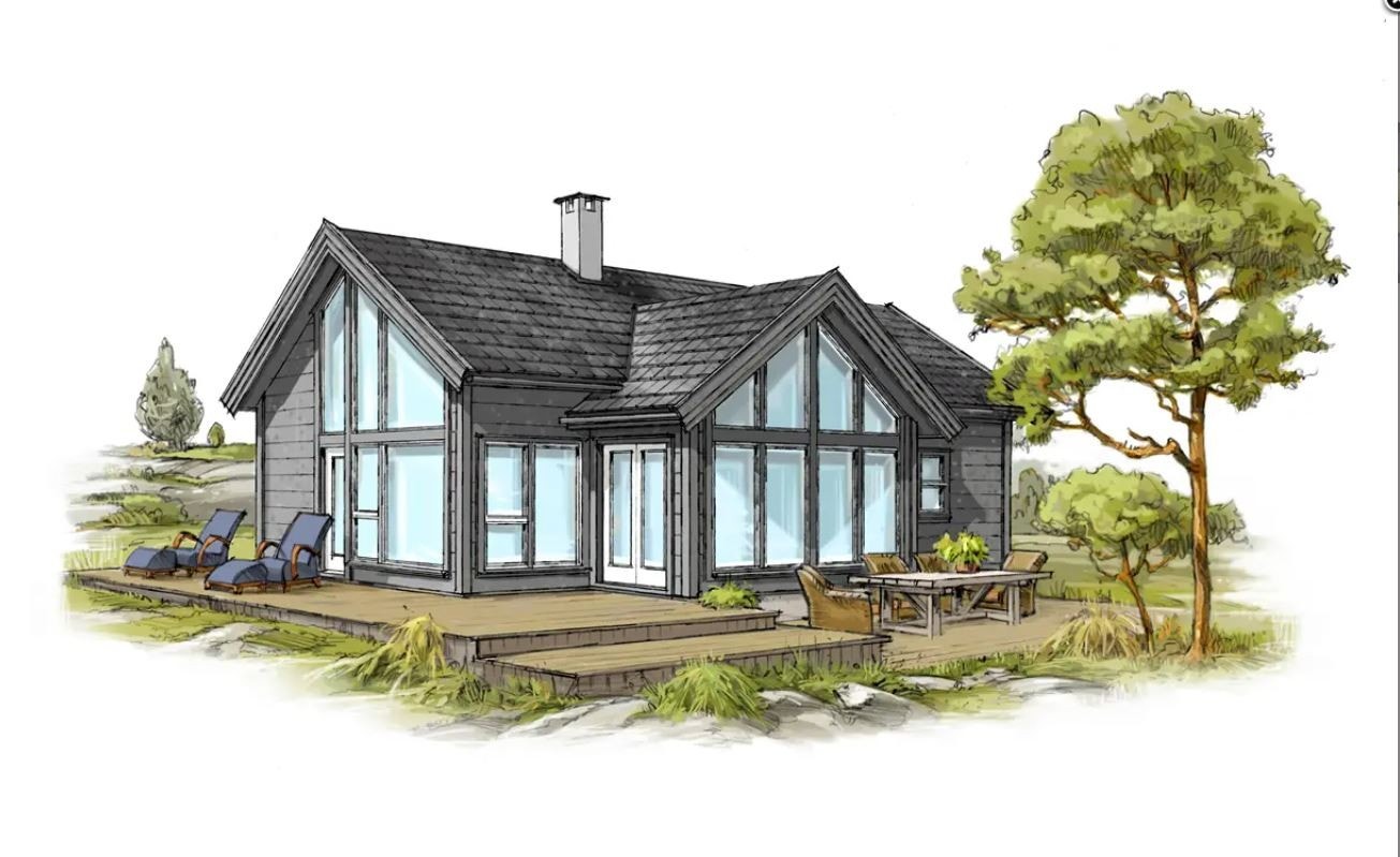 Planlagt hytte. Galleribilde