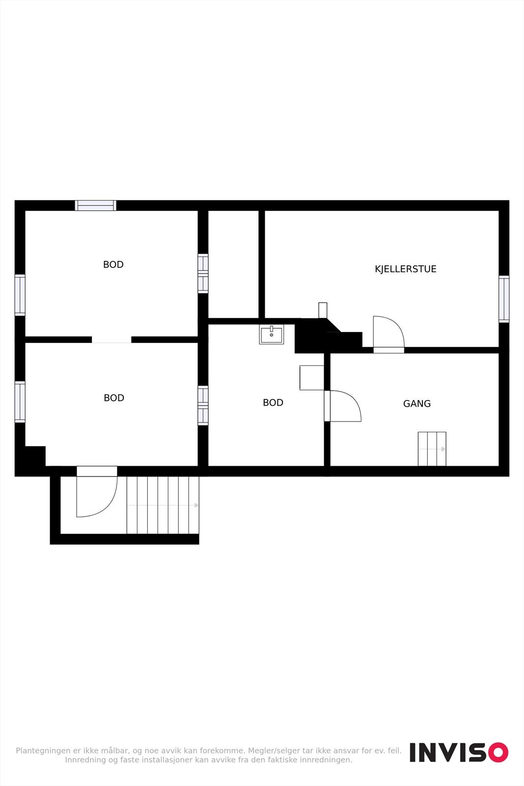 Planskisse kjeller. Galleribilde