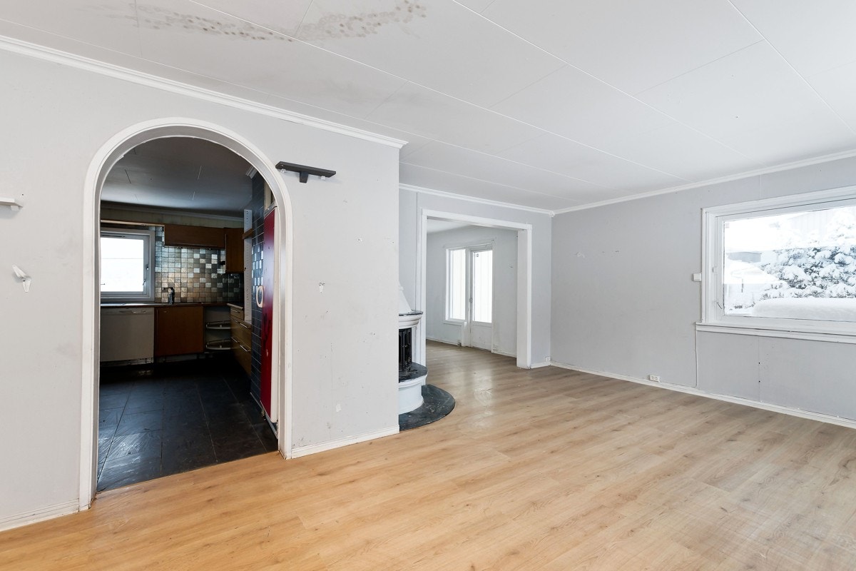 Fra stuen er det adgang til et separat kjøkken Galleribilde