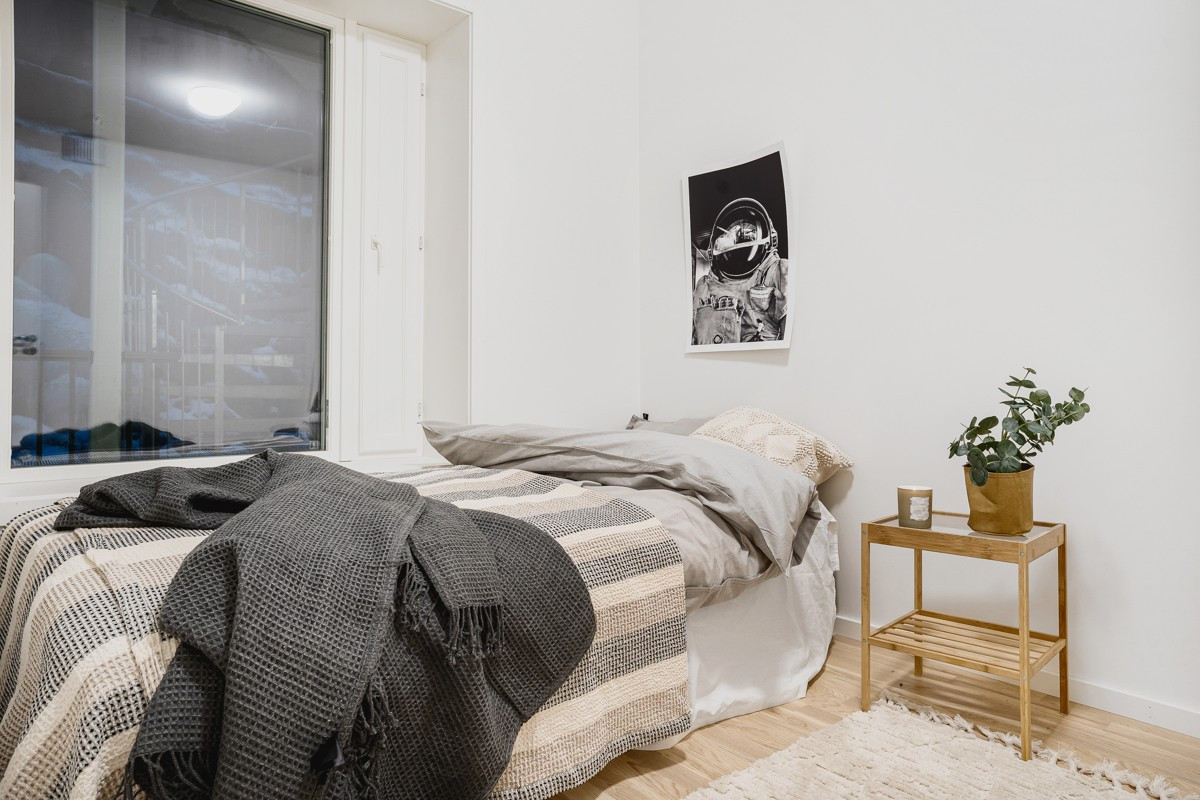 Soverom 3 er i dag innredet som soverom, men kan fint brukes som kontor eller hobbyrom