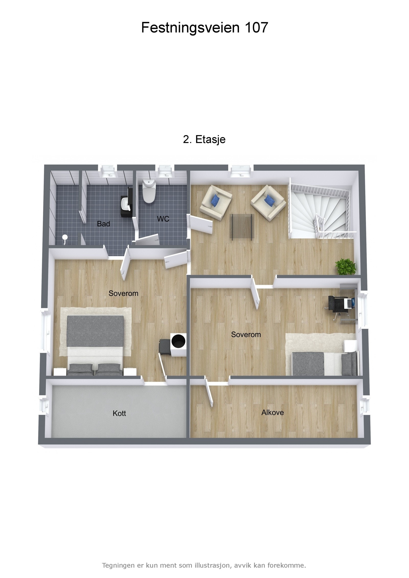 Plantegning 2. etg. Galleribilde