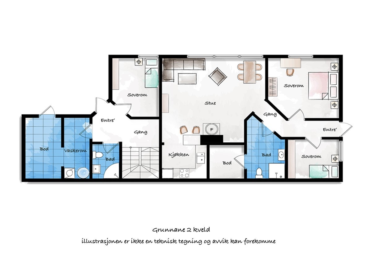 U-etasje: Plantegning Galleribilde