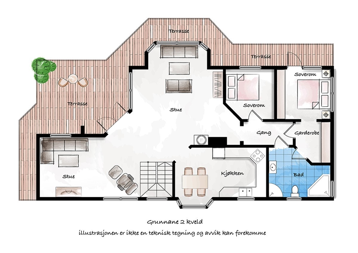 1.etasje: Plantegning Galleribilde