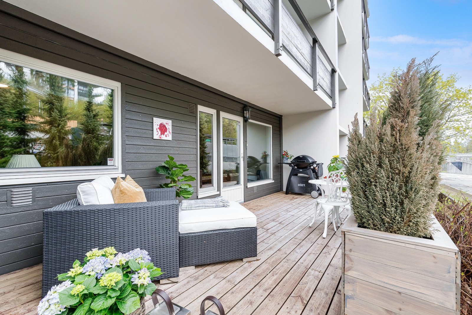 Markterrassen er på hele 35 kvm Galleribilde