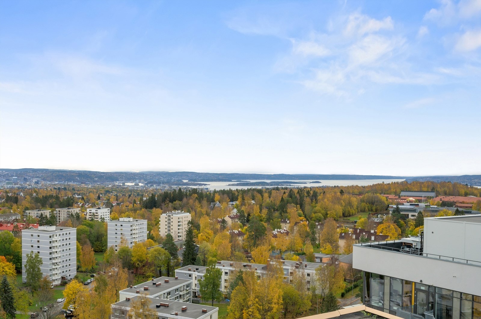 Flott utsikt fra balkongen. Galleribilde
