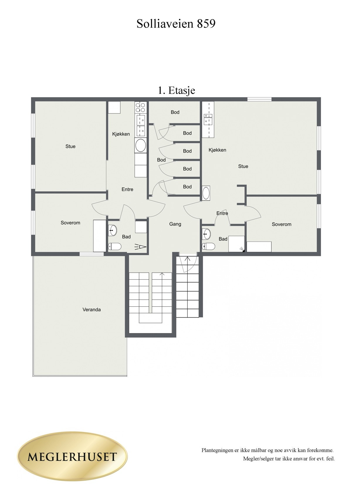 Plantegning 1. etasje 2D Galleribilde