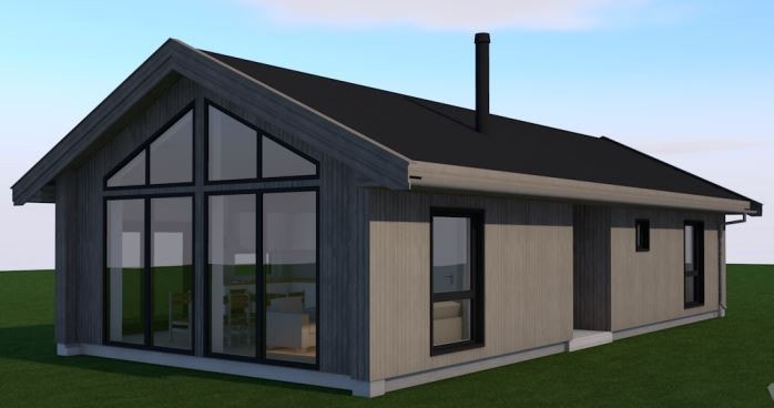 Fasade mot vannet Galleribilde