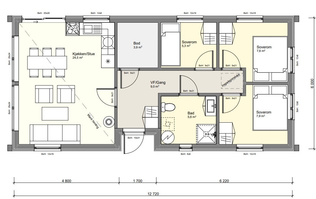 Plan 1 etasje Galleribilde