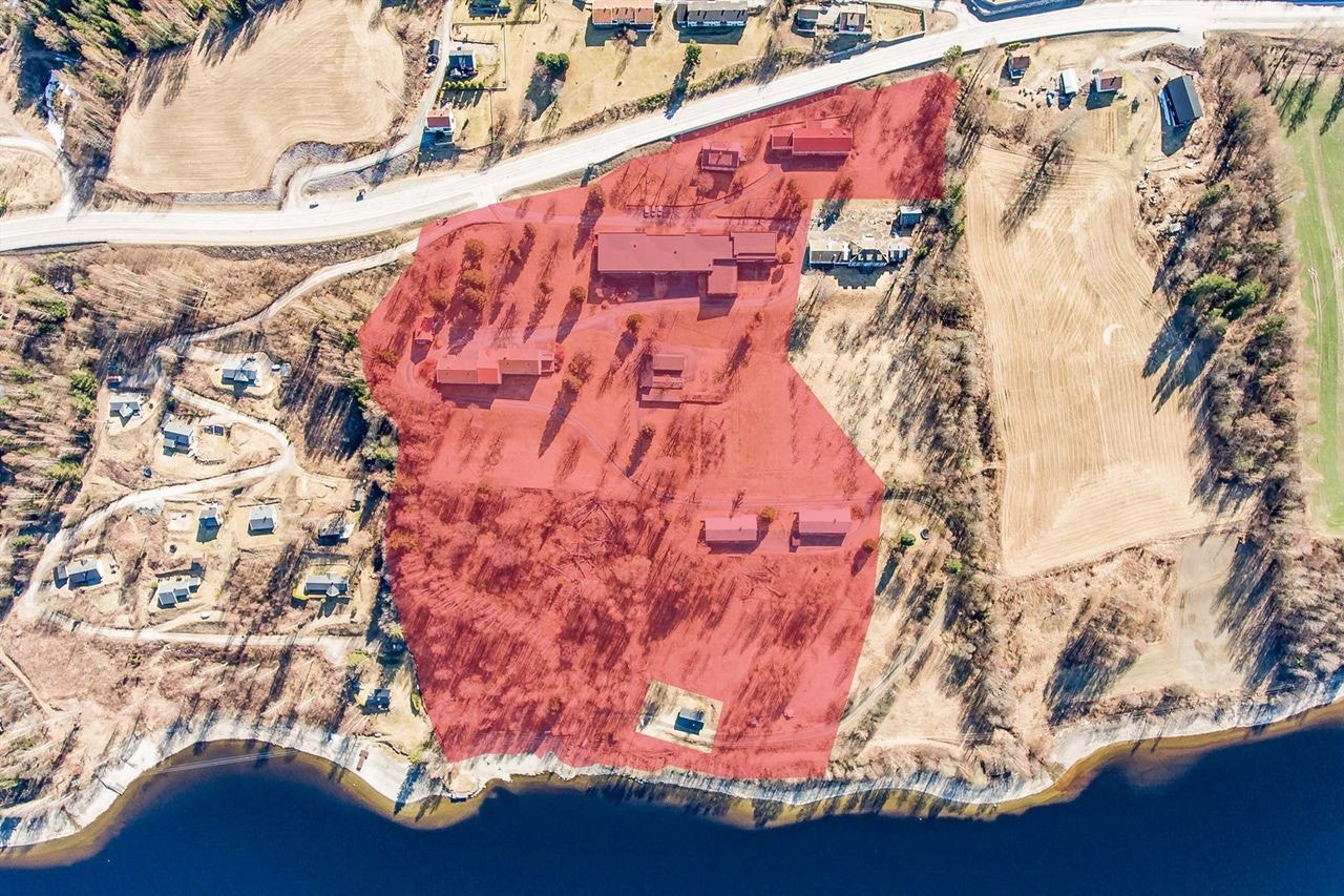 Markert areal viser eiendom for salg Galleribilde
