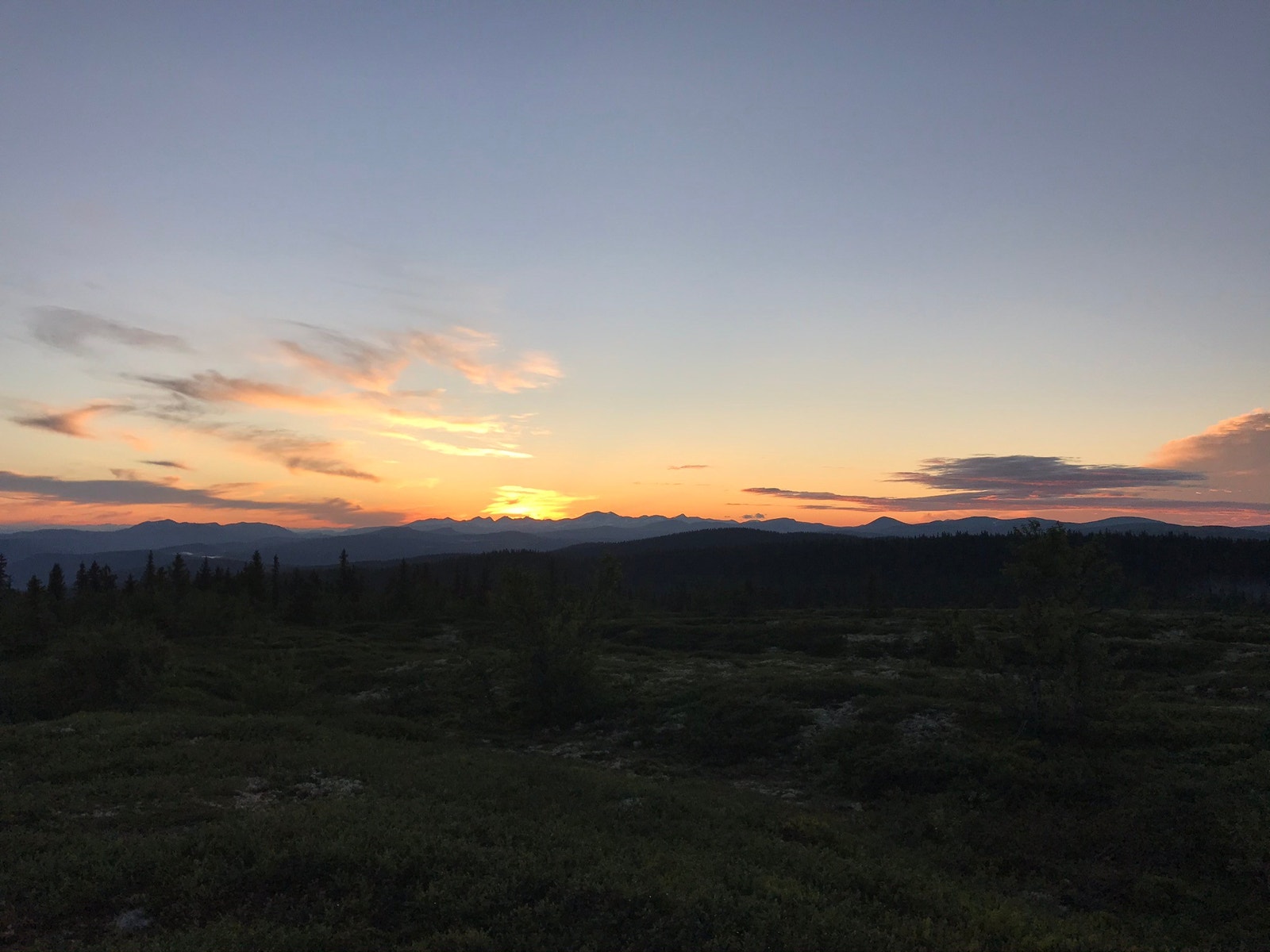 Fra Skottåsen (15-20 minutter gåtuir) - Rondane i solnedgang Galleribilde