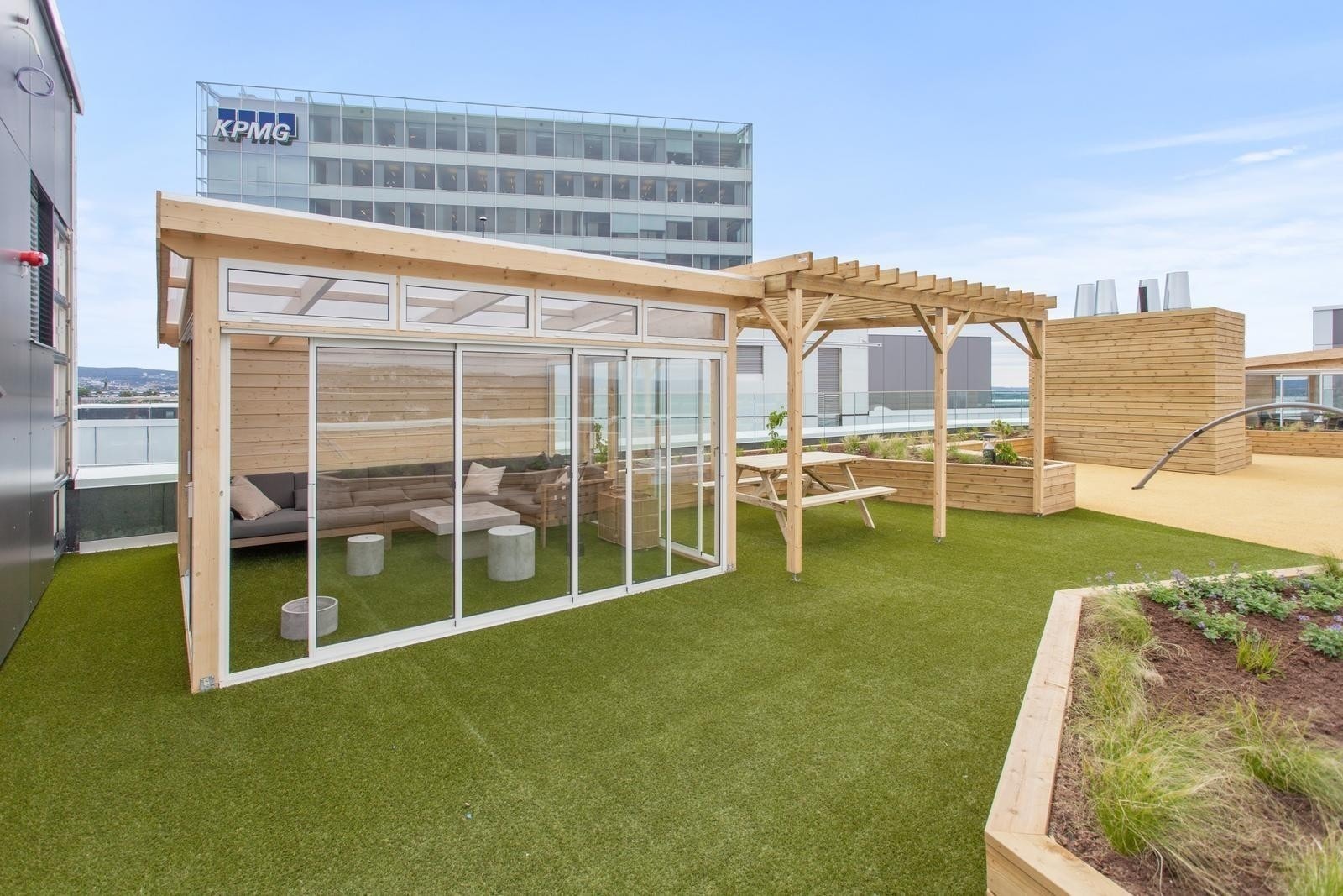 Vinterhaver på takterrase Galleribilde