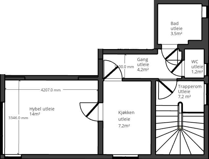 Planskisse (2.etasje) Galleribilde