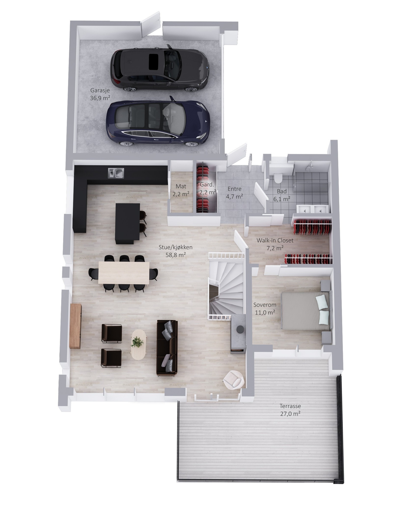 Planløsning 2. etg nr 34 Galleribilde