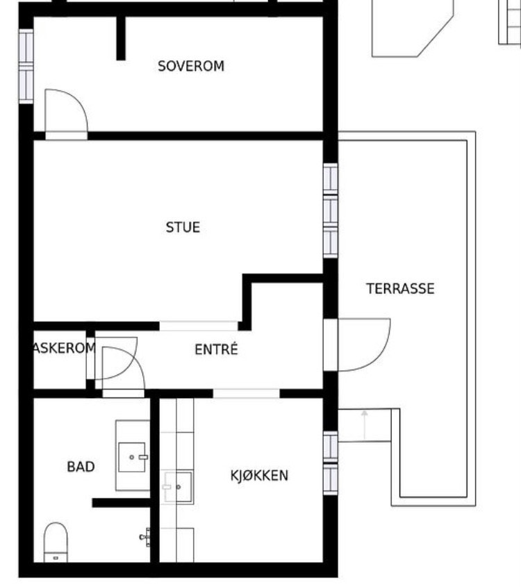 Plantegning Liten enebolig Galleribilde