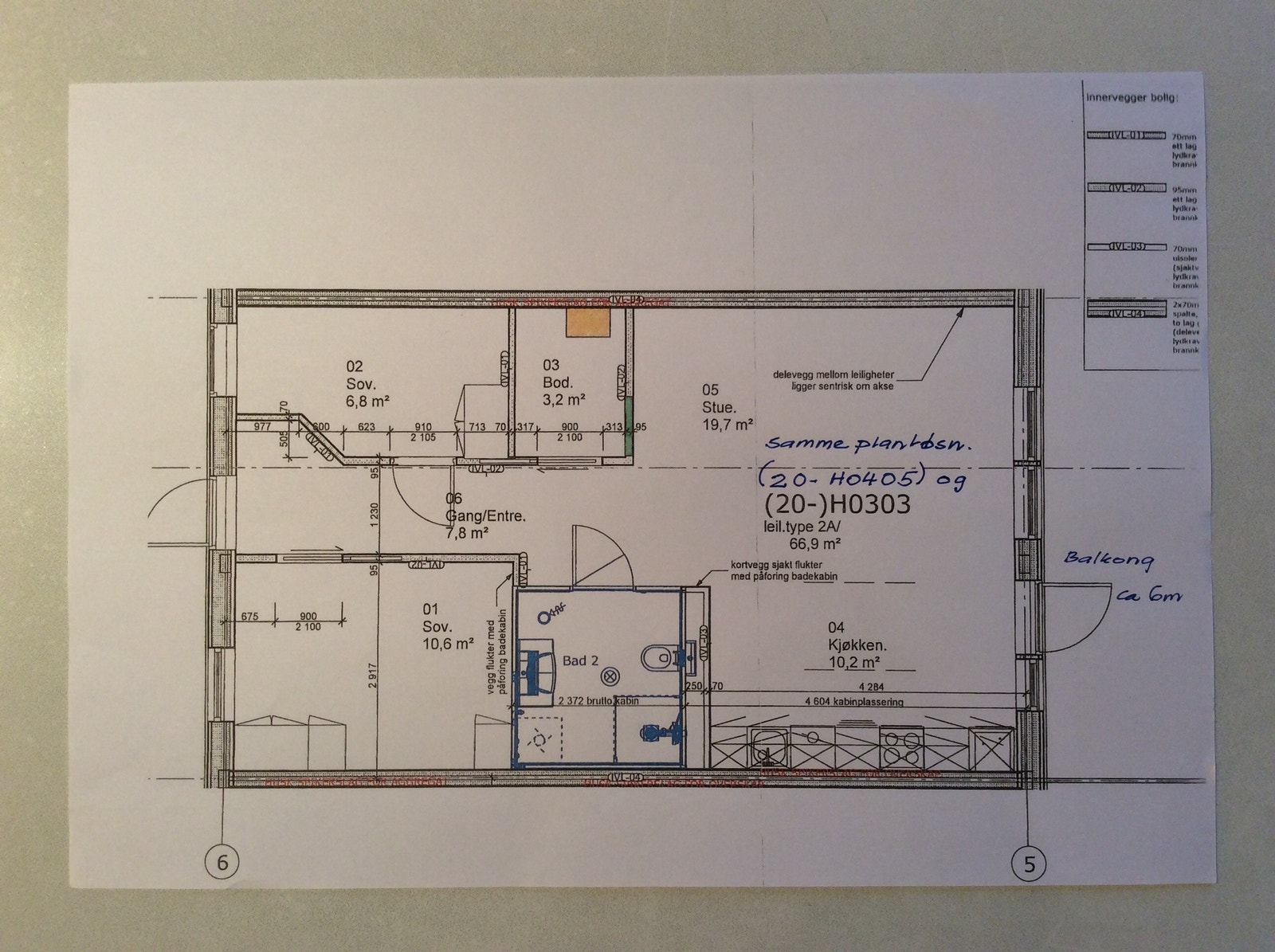 Planløsning m/ balkong mot sør. Galleribilde