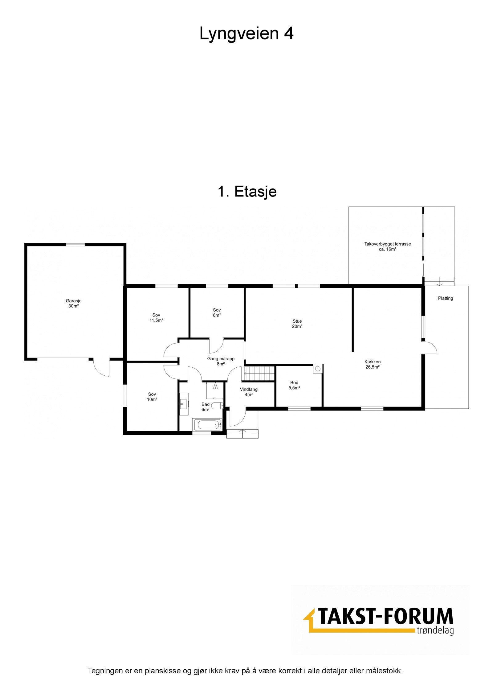 Planskisse 1. etasje Galleribilde