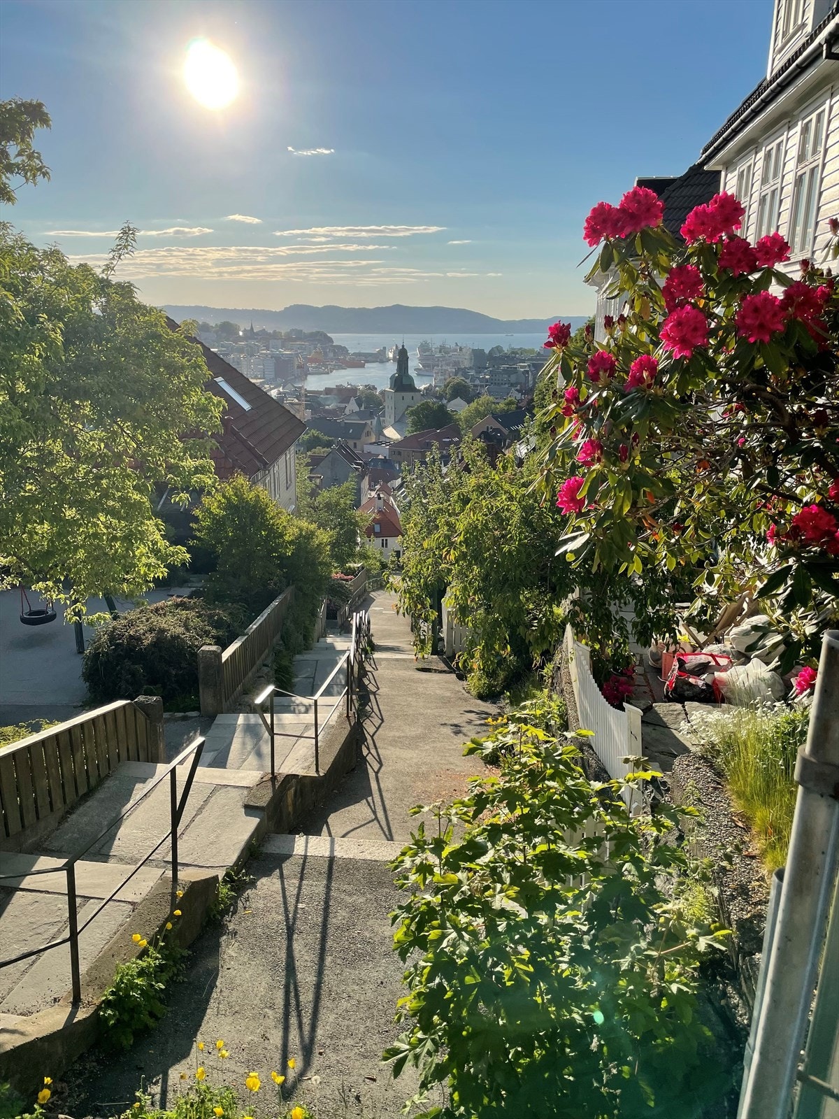 Skivebakken er en av byens bratteste og mest fotograferte gater. Galleribilde