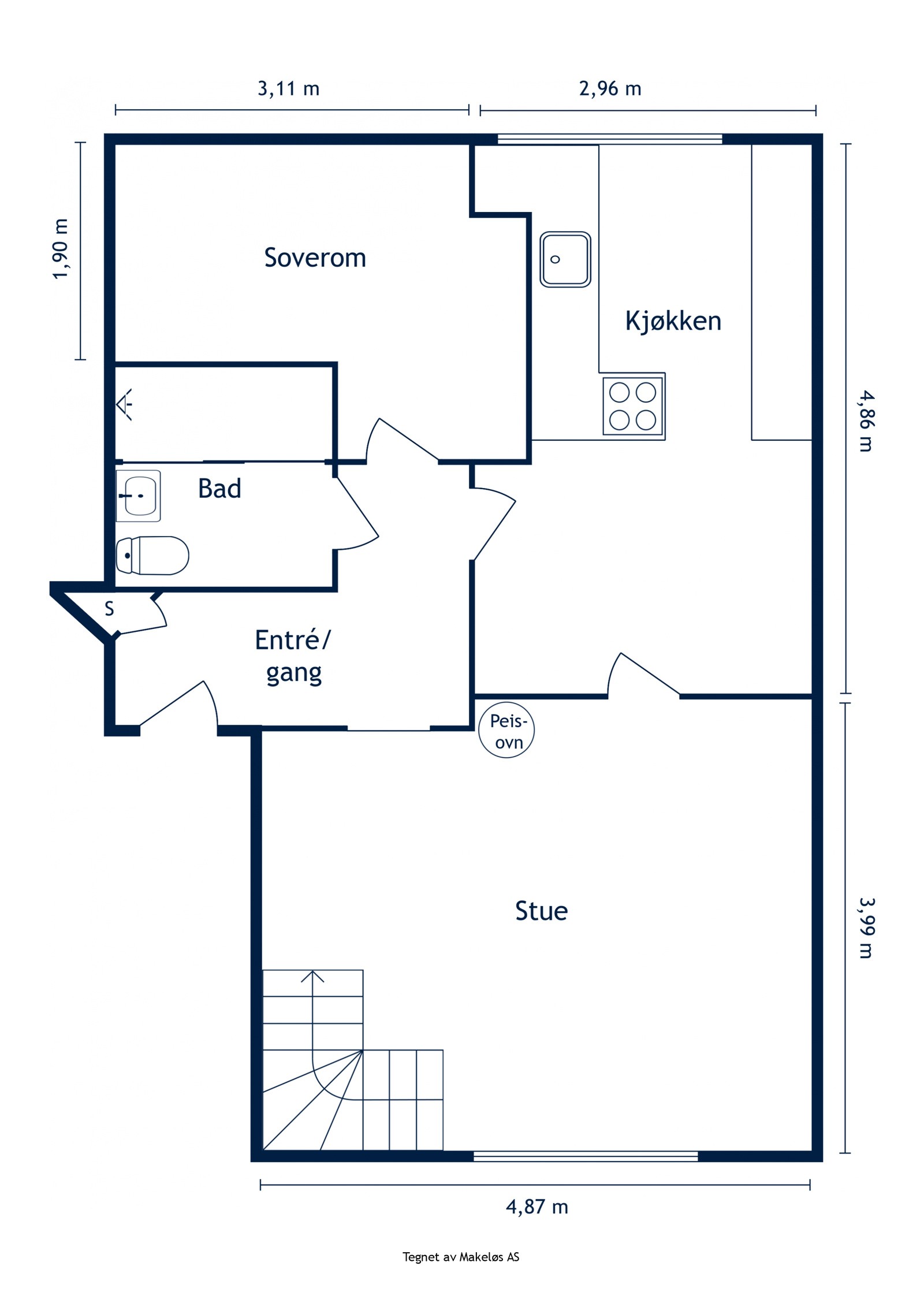 Plantegning 3.etasje Galleribilde