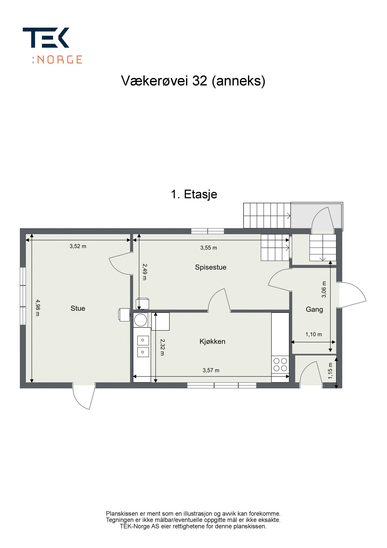 Planløsning anneks Galleribilde