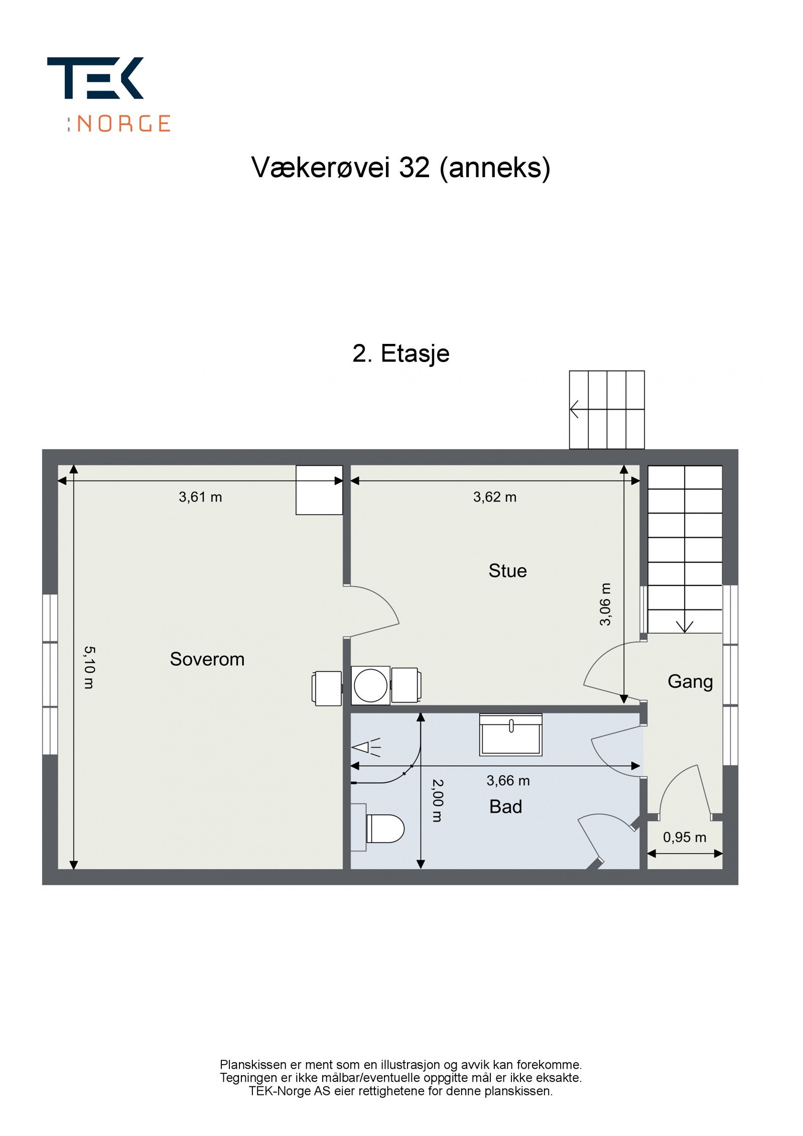 Planløsning anneks Galleribilde