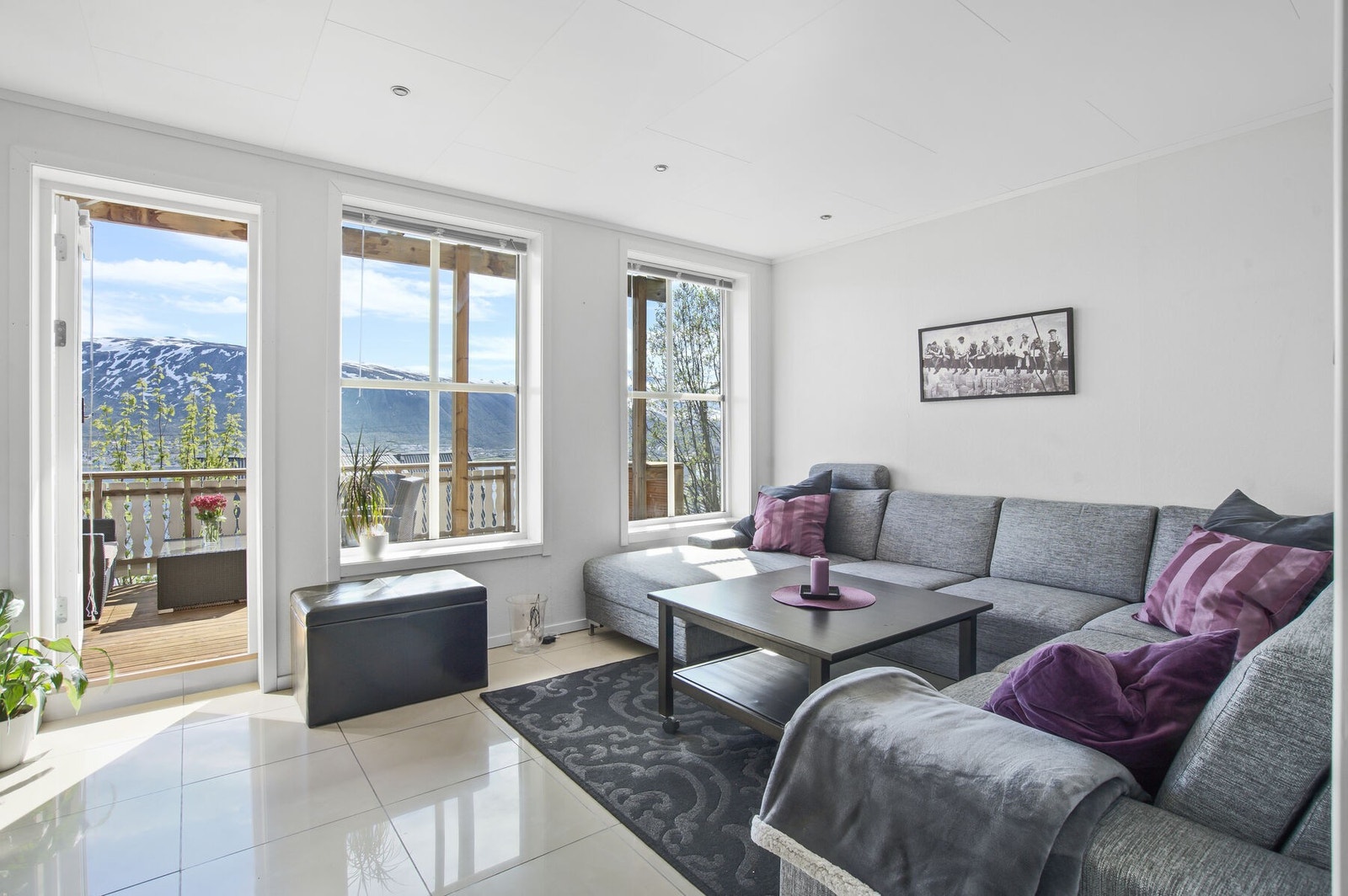 Fra stuen har du utgang til terrasse. Galleribilde