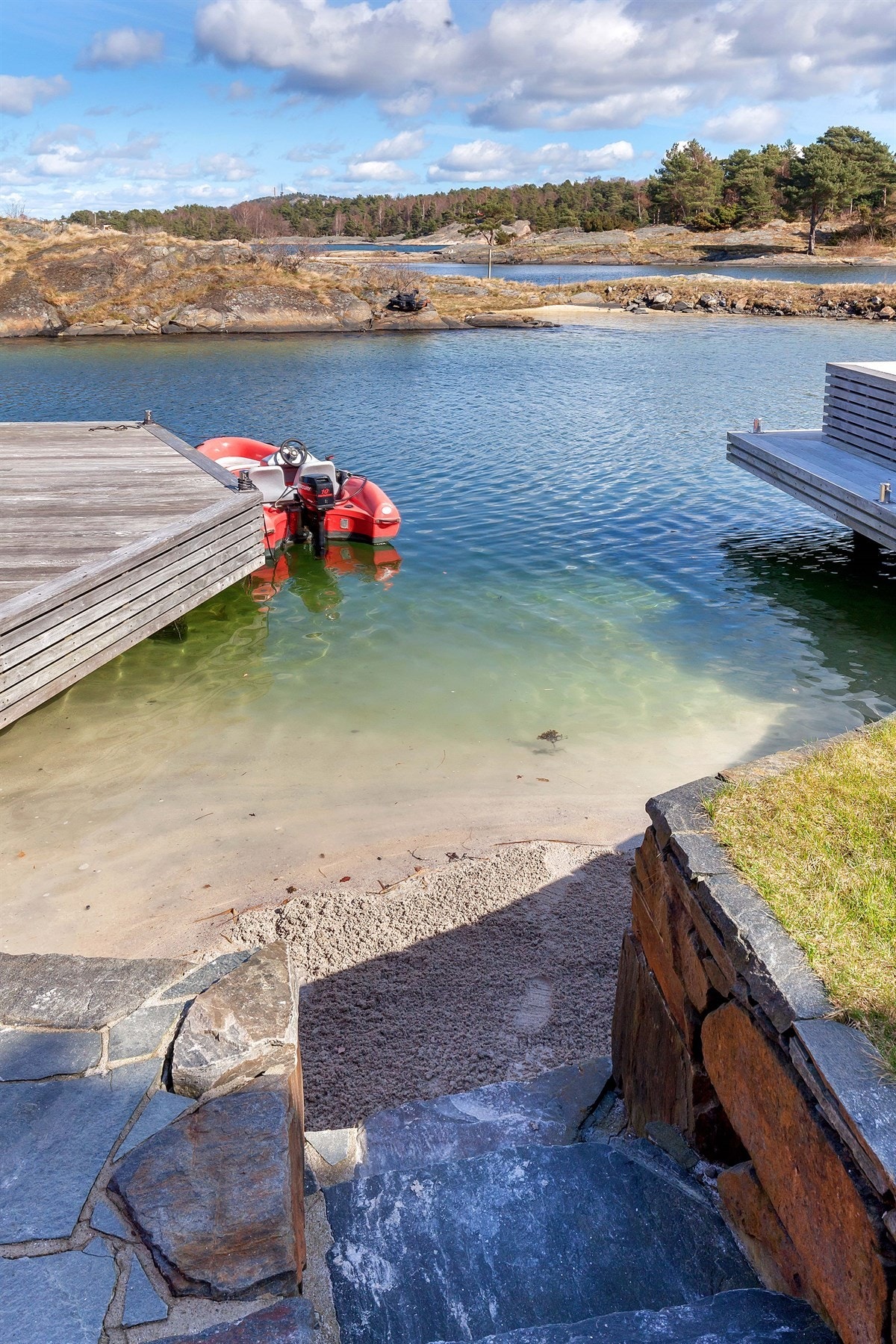 Privat sandstrand Galleribilde