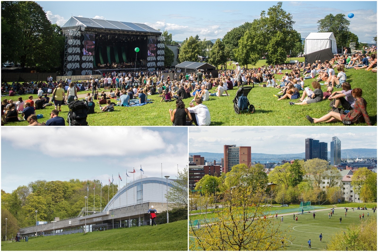 Gode muligheter for grilling, soling og hygge i Tøyenparken. Her arrangeres også Øyafestivalen i august. Galleribilde