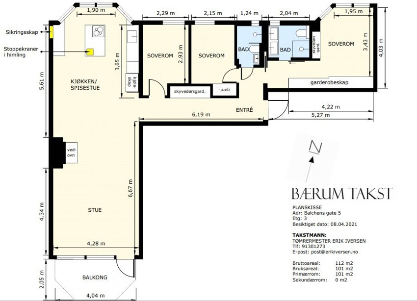 Boligens planskisse. Galleribilde