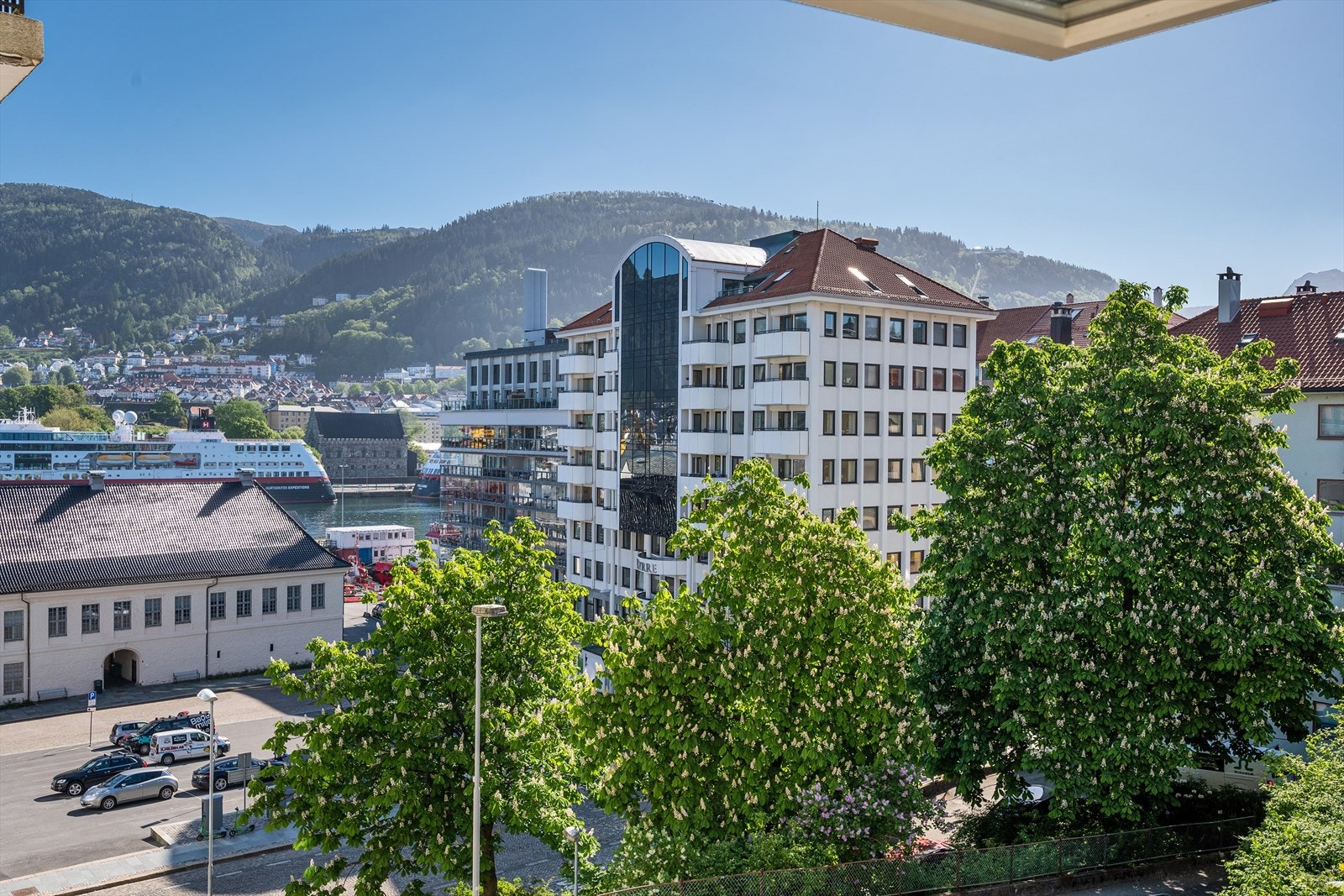 Flott utsikt fra stuevindu Galleribilde