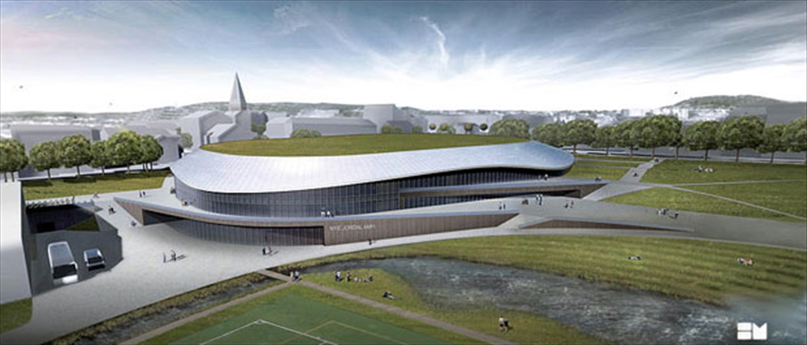 Nye Jordal Amfi (Hockey Hall) er rett ved boligen - Her kan du følge med på VIF og spasere turer i nydelige omgivelser Galleribilde