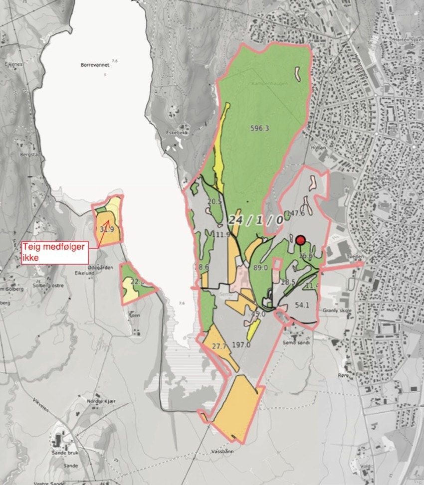 Kart over eiendommen Galleribilde