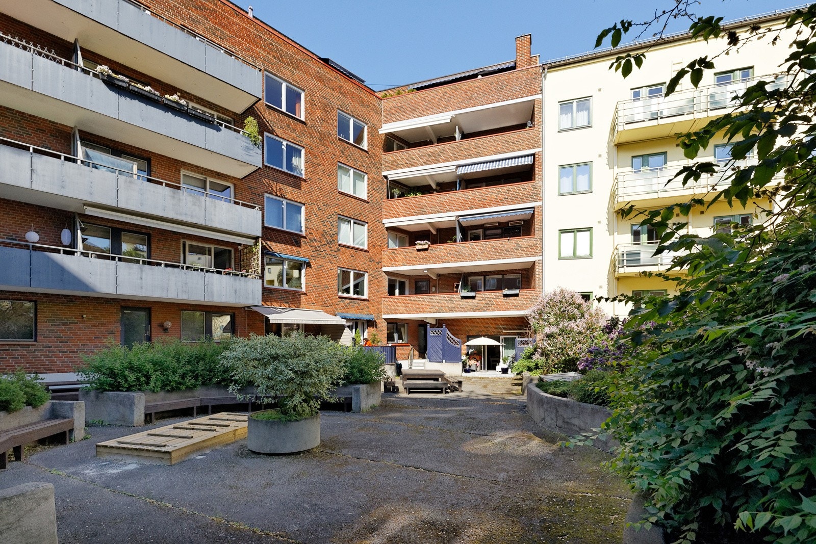 Fasade sett fra bakgården Galleribilde